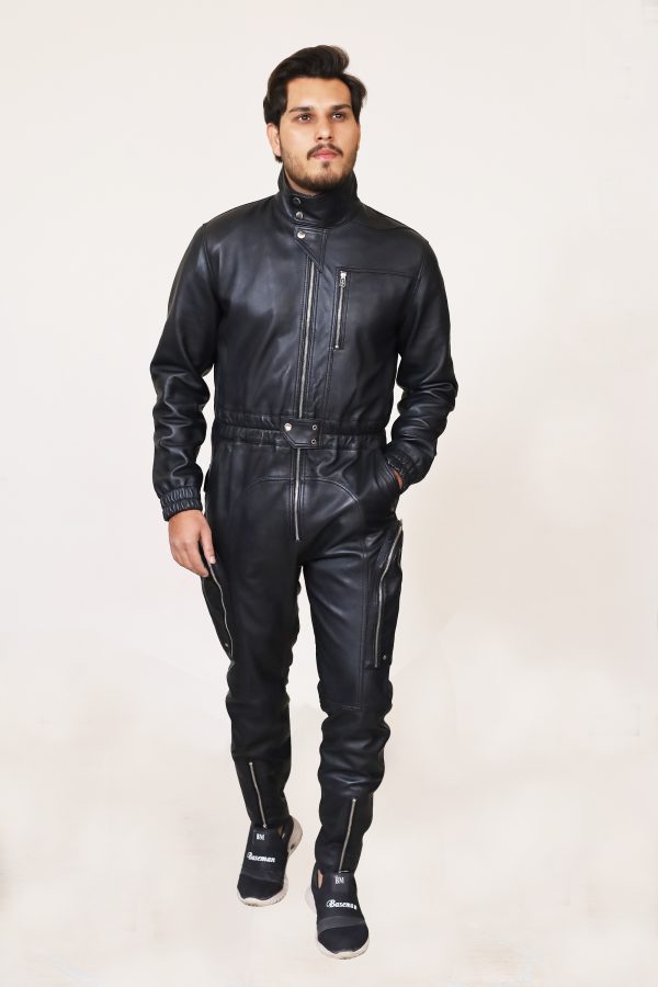 Bold Fashion Leather Catsuit Jumpsuit