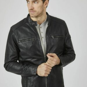 leather jacket with Accordion